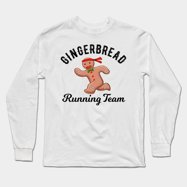 Gingerbread running team xmas 2020 Long Sleeve T-Shirt by souw83